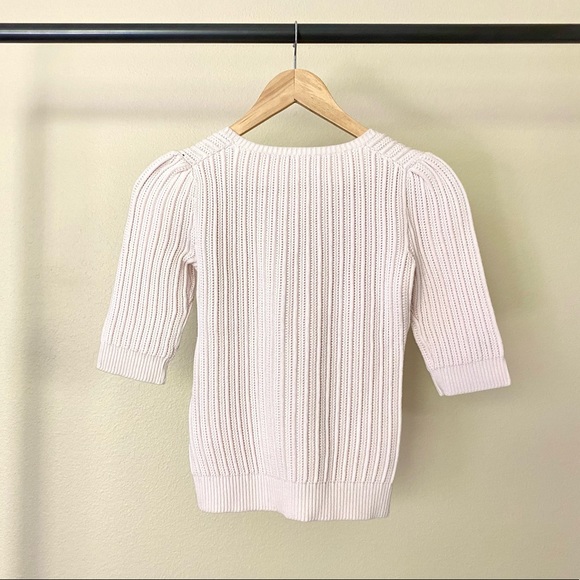 Luxurious pale pink knit top, Size 2 - Picture 2 of 4